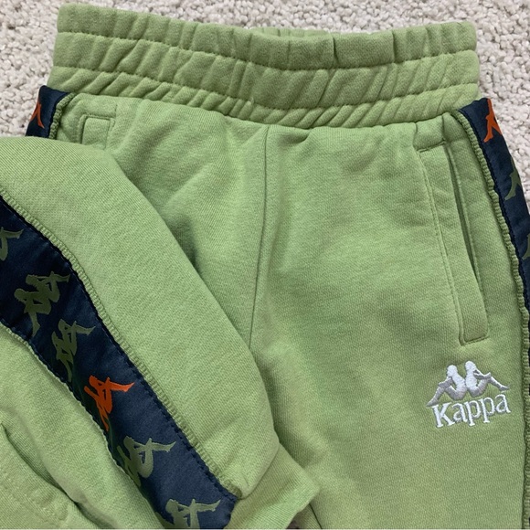 BABY Toddler Boys KAPPA Olive GREEN Stripe Logo JOGGING Designer TRACK SUIT  2 T - Picture 4 of 6